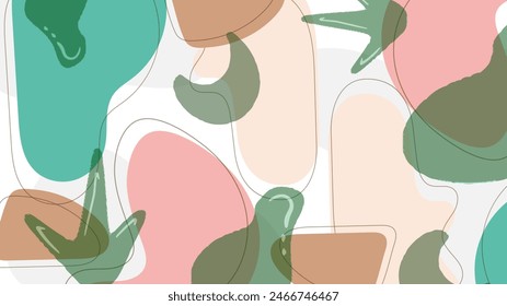Abstract organic background vector flat design with colorful element