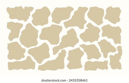 Abstract organic blob shape for art decoration. Pattern illustration element collection