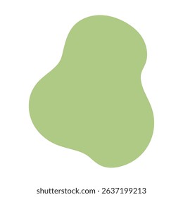 Abstract Organic Blob Shape in Green