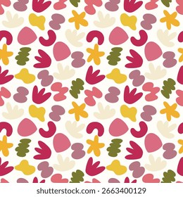 Abstract Organic Blob Shape Seamless Vector Design