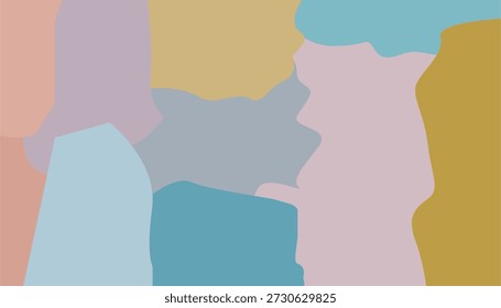 Abstract Organic Blob Shapes Background in Pastel Muted Earth Tones