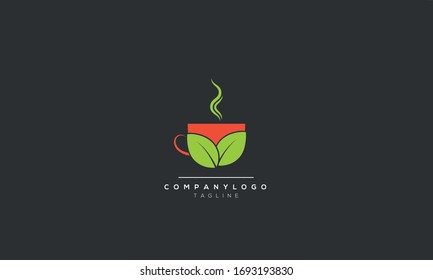An abstract organic coffee tea logo design