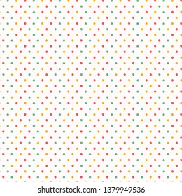 Abstract organic cut dotty circles. Vector pattern seamless background. Hand drawn textured style. Polka dot stripes graphic illustration. Trendy home decor, kid fashion print, retro art wallpaper.