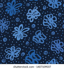 Abstract organic cut out floral shapes. Vector pattern seamless background. Hand paper cutting matisse style. Collage graphic illustration. Trendy home decor, fashion print, confetti flower wallpaper.