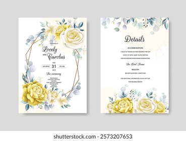 Abstract Organic Floral Wedding Card. Illustrator and designer. Wedding Invites, save the date, Birthday Invites, Video Invites, E-Cards.