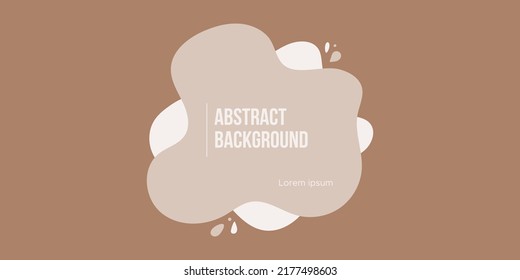 Abstract organic fluid shapes background. Irregular neutral colors banner. For newsletter, web, social media post, promotional banner, advertising and branding. Vector illustration, flat design