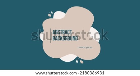 Abstract organic fluid shapes background. Irregular neutral colors banner. For newsletter, web, social media post, promotional banner, advertising and branding. Vector illustration, flat design