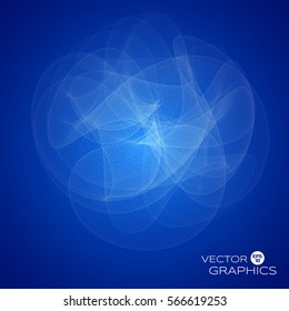 Abstract organic form. Cyber clouds. Vector illustration.