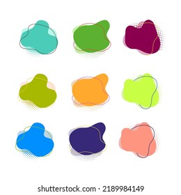 Abstract organic frame set vector.