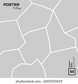Diseño de fondo geométrico orgánico Abstractas ideal para carteles creativos, collages y maquetas de marca