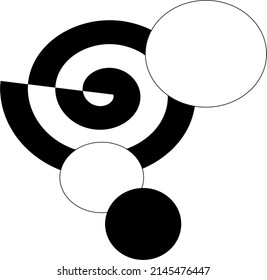 Abstract Organic Hand Drawn Black Minimal Line Doodle Graphic Elements Design with Copy Space for Image and Text. ; Use for App, Postcards, Packaging, Items, Website, Social Media -Vector illustration