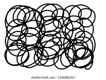 Abstract organic hand drawn black minimal line doodle.Easy graphic Elements Design with copy space for image and text.Use for App, Postcards, Packaging, Website, Social Media, Icon-Vector illustration
