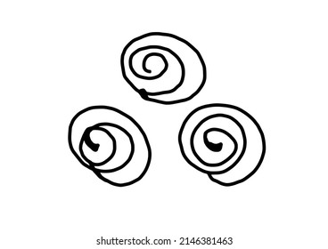 Abstract organic hand drawn black minimal line doodle.Easy graphic Elements Design with copy space for image and text.Use for App, Postcards, Packaging, Website, Social Media, Icon-Vector illustration