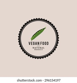 Abstract organic label on a light color background