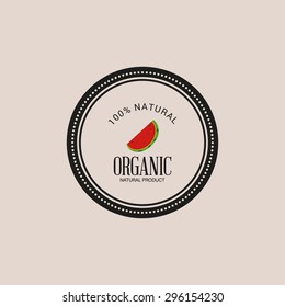 Abstract organic label on a light color background