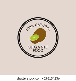 Abstract organic label on a light color background