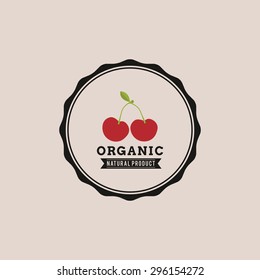 Abstract organic label on a light color background