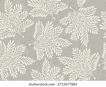 Abstract organic leaves seamless pattern.