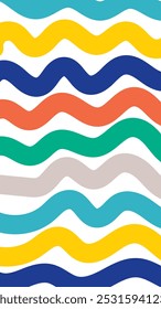Abstract organic lines background. Vertical format for social media. Vector illustration, flat design