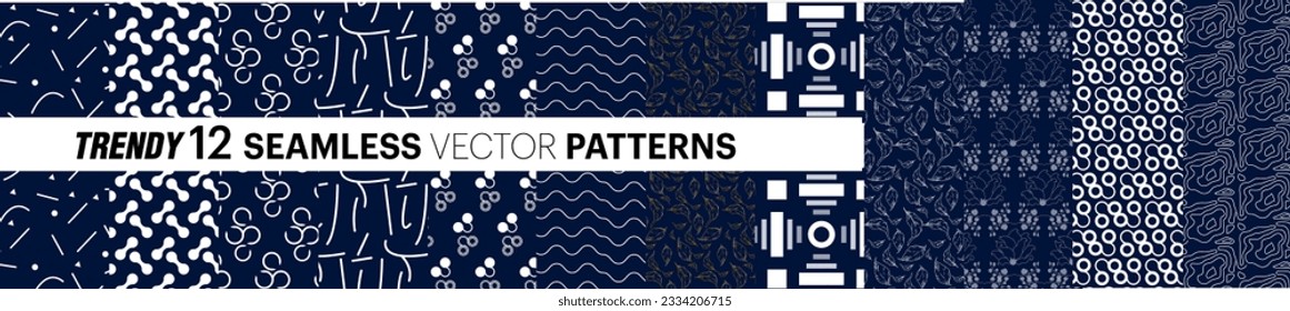 Abstract organic lines seamless patterns vector backgrounds set. Modern trendy creative. lines texture design. the background pattern design. eps 10