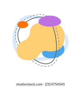 Abstract organic liquid blob and fluid shapes and dynamic elements set. Vector illustration