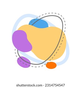 Abstract organic liquid blob and fluid shapes and dynamic elements set. Vector illustration