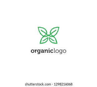 abstract organic logo design template