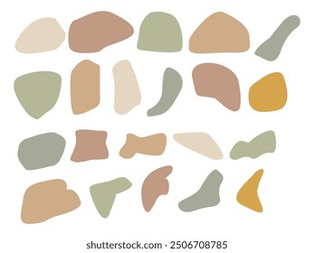 abstract organic modern terra beige color shapes element decorative  design