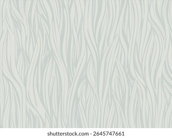 Abstract organic pattern with flowing vertical lines in muted green and cream colors