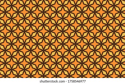Abstract organic pattern of geometric shapes in orange colors. Vector.
