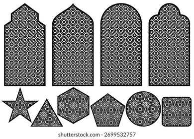 Abstract Organic Pattern Laser Cut Panel Vector Design in Black and White for CNC Cutting and Decorative Screens