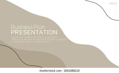 Resumen de fondo de presentación orgánica con ondas para banner de negocio y plantilla de diseño de afiches. Vector Eps 10