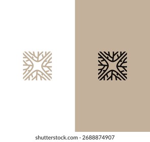 Diseño de Logo de Raíces Orgánicas Abstractas