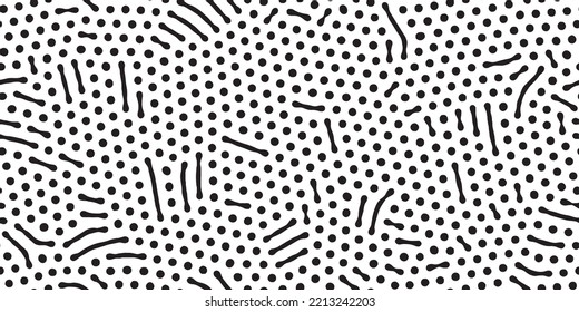 Abstract organic seamless pattern in black and white