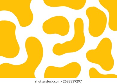 Patrón orgánico Abstractas sin fisuras - Formas fluidas amarillas y blancas