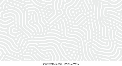 Abstract organic seamless vector pattern Simple flat light grey and white backdrop