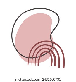 Abstract organic shape aesthetic element
