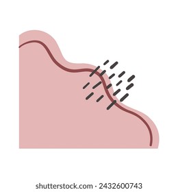 Abstract organic shape aesthetic element