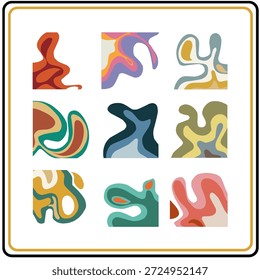 Colección de arte de forma orgánica Abstractas
