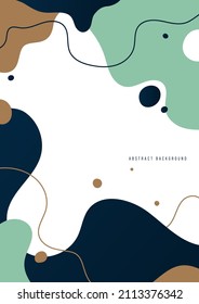 Resumen de forma orgánica fondo arte moderno estilo. La plantilla de elemento de diseño puede utilizarse para el afiche, el fondo, la publicación, el folleto, el volante, el folleto, la ilustración vectorial