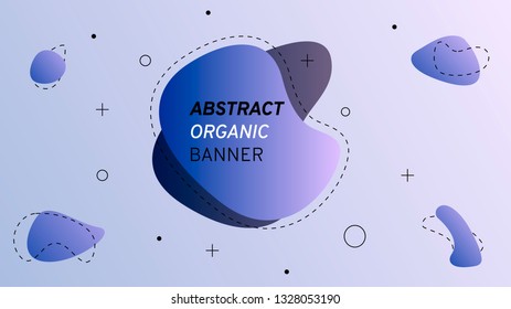 Abstract Organic Shape Banner Design Vector