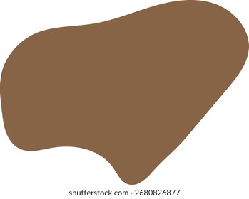 Forma orgânica abstrata em uma cor marrom terra profunda.