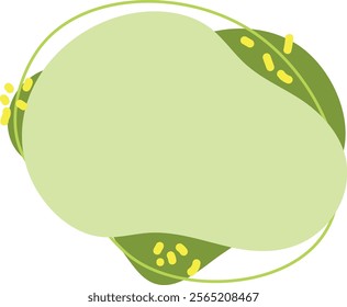 Abstract Organic Shape with Green Accents Vector