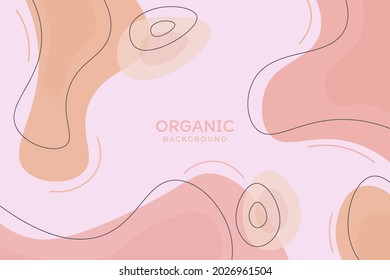 Abstract Organic Shape Hand Drawn Aesthetic Pink Minimal Background