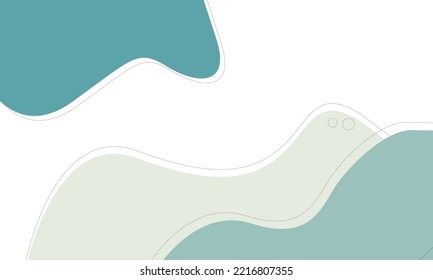 Abstract Organic Shape Hand Drawn Colorful Minimal Background