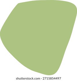 Forma orgánica Abstractas en verde claro. Un blob simple e irregular con bordes redondeados, perfecto para fondos, Elementos de diseño o para añadir un toque de estética natural y minimalista.