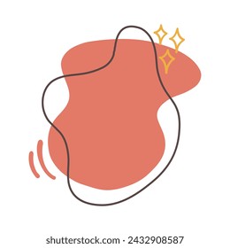 Abstract organic shape and lines. Aesthetic element