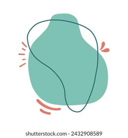 Abstract organic shape and lines. Aesthetic element