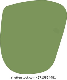 Abstract organic shape in muted green. A smooth, irregular form with subtle variations in tone, isolated on white. Minimalist, earthy, and calming. 