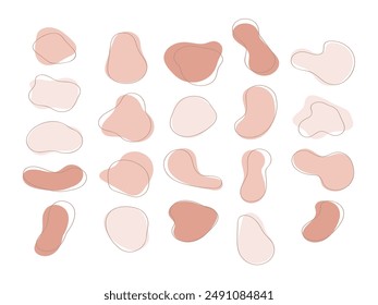abstracto forma orgánica color suave diseño de Vector aislado fondo blanco